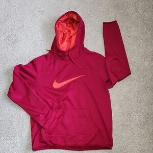 Nike Red and Orange Women's Hoodie
